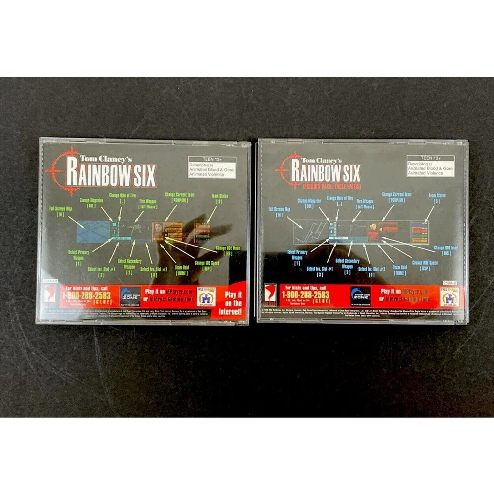 Tom Clancy's Rainbow Six & Rainbow Six Mission Pack: Eagle Watch Lot of 2 PC